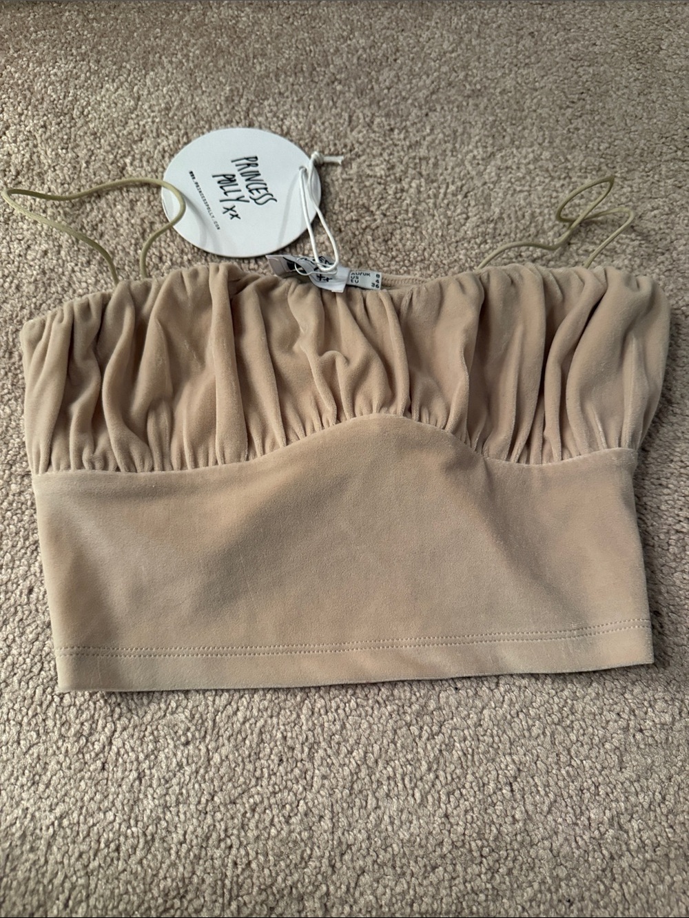 NWT Princess Polly Strapless Crop Top
